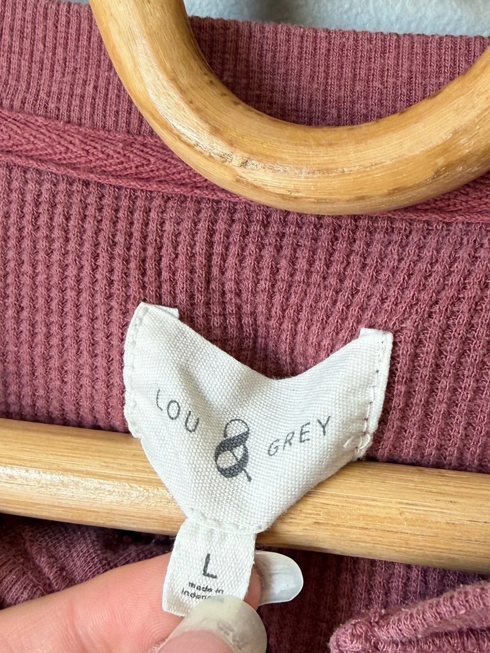 Lou & Grey Waffle Knit Matching Loungewear Set Pink